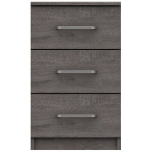 Ebern Designs Bushnell 3 Drawer Bedside Table Dark Grey 64cm H X 38.3cm W X 40.8cm D Ebern Designs Bushnell 3 Drawer Bedside Table Dark Grey 64cm H X 38.3cm W X 40.8cm D