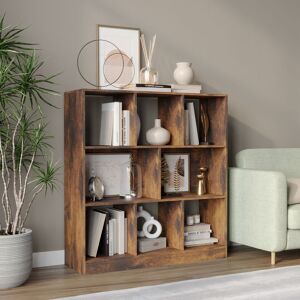 17 Stories 8 Cube Asymmetrical Storage Cabinet Wooden Bookcase Shelve Square Organiser Rustic Brown 95cm H X 89cm W X 11.22cm D 17 Stories 8 Cube Asymmetrical Storage Cabinet Wooden Bookcase Shelve Square Organiser Rustic Brown 95cm H X 89cm W X 11.22cm D