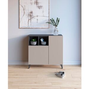 Ebern Designs 12 Pair Shoe Storage Cabinet Jet Black/Taupe 12 Ebern Designs 12 Pair Shoe Storage Cabinet Jet Black/Taupe 12