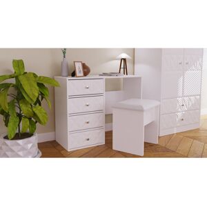 Corrigan Studio Fully Assembled Herland 5 - Drawer Chest of Drawers White Matt 107.5cm H X 76.5cm W X 41.5cm D Corrigan Studio Fully Assembled Herland 5 - Drawer Chest of Drawers White Matt 107.5cm H X 76.5cm W X 41.5cm D
