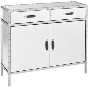 Rio Keaton 2 Doors 2 Drawers Combi Chest Mirrored/Silver;Mirrored/Silver 91cm H X 108cm W X 36cm D Rio Keaton 2 Doors 2 Drawers Combi Chest Mirrored/Silver;Mirrored/Silver 91cm H X 108cm W X 36cm D
