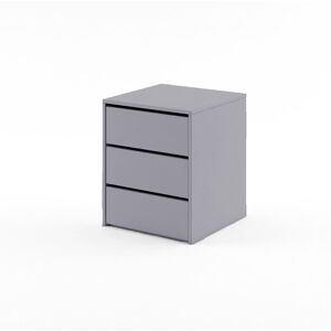 Wade Logan Avo 3 Drawer Bedside Table Matte Grey 60cm H X 50cm W X 47cm D Wade Logan Avo 3 Drawer Bedside Table Matte Grey 60cm H X 50cm W X 47cm D