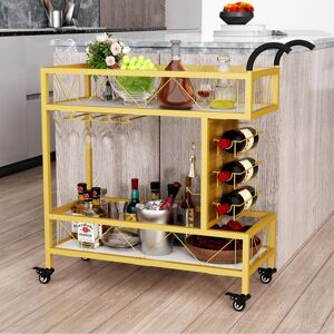 Fairmont Park Drinks Trolley 4 Lockable Wheels Serving Trolley With Handles, Wine Rack And Glass Holder White 89.5cm H X 78.5cm W X 34.2cm D Fairmont Park Drinks Trolley 4 Lockable Wheels Serving Trolley With Handles, Wine Rack And Glass Holder White 89.5cm H X 78.5cm W X 34.2cm D