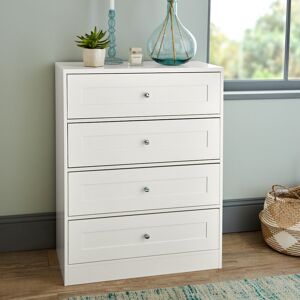 Marlow Home Co. Merrigan 4 Drawer 75Cm W Chest of Drawers White 98.5cm H X 75cm W X 40cm D Marlow Home Co. Merrigan 4 Drawer 75Cm W Chest of Drawers White 98.5cm H X 75cm W X 40cm D