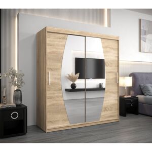 Ivy Bronx Daucourt 3 Door Sliding Wardrobe Oak Sonoma 200cm H x 180cm W x 62cm D Ivy Bronx Daucourt 3 Door Sliding Wardrobe Oak Sonoma 200cm H x 180cm W x 62cm D
