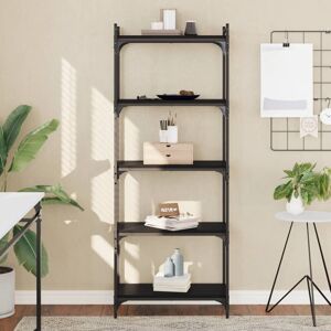 Borough Wharf Adaniel Metal Standard Bookcase Black 154cm H x 30cm W x 60cm D Borough Wharf Adaniel Metal Standard Bookcase Black 154cm H x 30cm W x 60cm D