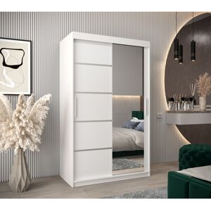 17 Stories Verona 02 Sliding Door Wardrobe 120cm - Black Matt White Matt 200cm H x 120cm W x 62cm D 17 Stories Verona 02 Sliding Door Wardrobe 120cm - Black Matt White Matt 200cm H x 120cm W x 62cm D