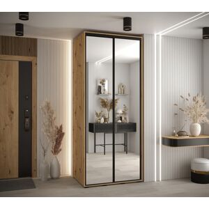 Brayden Studio Camrynne II Sliding Mirrored Door Wardrobe 120cm – Compact Rustic Elegance Oak Artisan 205cm H X 120cm W X 60cm D Brayden Studio Camrynne II Sliding Mirrored Door Wardrobe 120cm – Compact Rustic Elegance Oak Artisan 205cm H X 120cm W X 60cm D