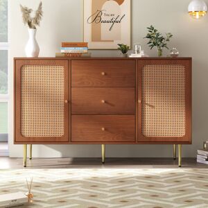 Fairmont Park Shivendra 150cm Wide 3 Drawer Sideboard Walnut 90cm H X 150cm W X 40cm D Fairmont Park Shivendra 150cm Wide 3 Drawer Sideboard Walnut 90cm H X 150cm W X 40cm D