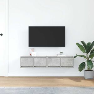Alpen Home TV Cabinets 2 Pcs 31x25.5 Cm Engineered Wood Concrete Grey 60 cm Alpen Home TV Cabinets 2 Pcs 31x25.5 Cm Engineered Wood Concrete Grey 60 cm