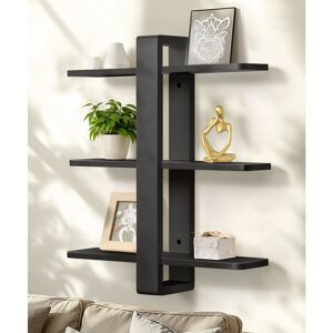 Latitude Run White & Wood Adjustable Pine Floating Shelves Set of 3 50cm Solid Wood Wall Storage Unit for Bedroom, Living Room & Bathroom Multi Functional Shelving Black Latitude Run White & Wood Adjustable Pine Floating Shelves Set of 3 50cm Solid Wood Wall Storage Unit for Bedroom, Living Room & Bathroom Multi Functional Shelving Black