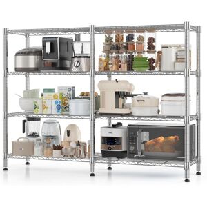 Himimi Yelena 152cm W Metal Shelving Unit Polished Chrome 152cm H X 152cm W X 35cm D Himimi Yelena 152cm W Metal Shelving Unit Polished Chrome 152cm H X 152cm W X 35cm D