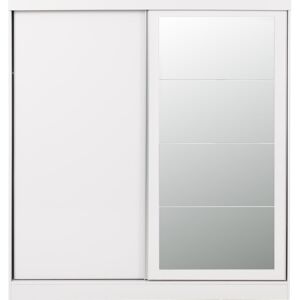 Zipcode Design Cascio 2 Door Sliding Wardrobe White/Silver 194cm H X 178.5cm W X 62cm D Zipcode Design Cascio 2 Door Sliding Wardrobe White/Silver 194cm H X 178.5cm W X 62cm D