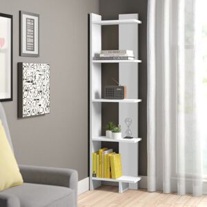 Zipcode Design 170cm H x 45cm W x 22.cm D Alice Corner Bookcase Bookshelf Shelving Unit White 170.18cm H X 45.72cm W X 22.86cm D Zipcode Design 170cm H x 45cm W x 22.cm D Alice Corner Bookcase Bookshelf Shelving Unit White 170.18cm H X 45.72cm W X 22.86cm D