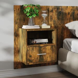 17 Stories Jaicee Wall-mounted Bedside Cabinet Smoked Oak 80cm H X 48.5cm W X 32.5cm D 17 Stories Jaicee Wall-mounted Bedside Cabinet Smoked Oak 80cm H X 48.5cm W X 32.5cm D
