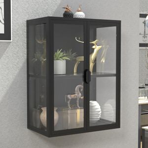 17 Stories Mykael Display Cabinet Black 80cm H X 60cm W X 35cm D 17 Stories Mykael Display Cabinet Black 80cm H X 60cm W X 35cm D