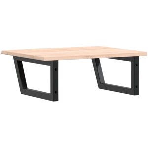 Borough Wharf Basin Shelf Wall Mounted Steel And Solid Wood Oak Brown/Black 2cm H x 60cm W x 50cm D Borough Wharf Basin Shelf Wall Mounted Steel And Solid Wood Oak Brown/Black 2cm H x 60cm W x 50cm D