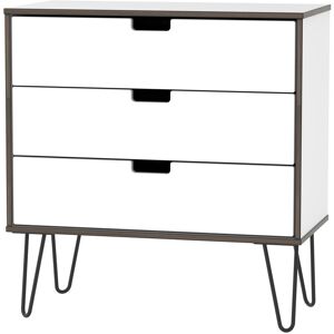 Latitude Run Fully Assembled Fairbury 3 Drawer Chest White Gloss 74cm H X 76.5cm W X 39.5cm D Latitude Run Fully Assembled Fairbury 3 Drawer Chest White Gloss 74cm H X 76.5cm W X 39.5cm D