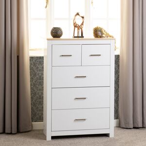 Marlow Home Co. Henryville 5 - Drawer Chest of Drawers White 114cm H X 80cm W X 40cm D Marlow Home Co. Henryville 5 - Drawer Chest of Drawers White 114cm H X 80cm W X 40cm D