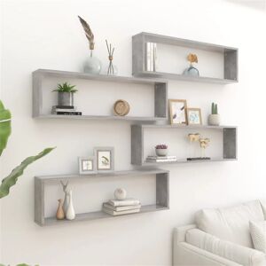 Ebern Designs Fateema 4 Piece Floating Shelf Concrete Grey 30cm H x 100cm W x 15cm D Ebern Designs Fateema 4 Piece Floating Shelf Concrete Grey 30cm H x 100cm W x 15cm D