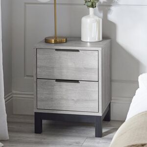 Wade Logan Yonkers 2 Drawer Bedside Grey 57.5cm H X 45cm W X 40cm D Wade Logan Yonkers 2 Drawer Bedside Grey 57.5cm H X 45cm W X 40cm D