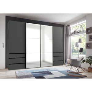 Ebern Designs Guardino 4 Door Wardrobe Graphite 216cm H x 300cm W x 65cm D Ebern Designs Guardino 4 Door Wardrobe Graphite 216cm H x 300cm W x 65cm D
