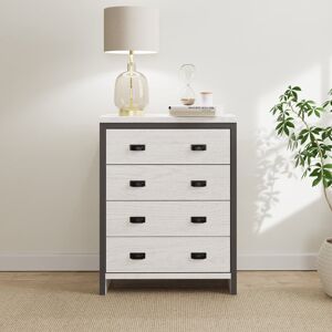 Rio Okeefe 4 - Drawer Chest of Drawers White 95.2cm H X 73cm W X 39.5cm D Rio Okeefe 4 - Drawer Chest of Drawers White 95.2cm H X 73cm W X 39.5cm D