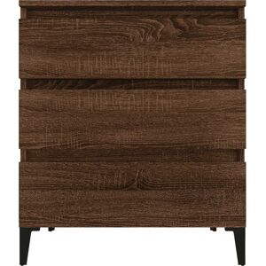 George Oliver Caraban 3 Drawer Bedside Table Brown/Black 70cm H X 60cm W X 35cm D George Oliver Caraban 3 Drawer Bedside Table Brown/Black 70cm H X 60cm W X 35cm D
