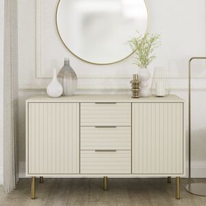Fairmont Park Saraghna 116Cm Wide 3 Drawer Sideboard Ivory/Gold 72cm H X 116cm W X 39cm D Fairmont Park Saraghna 116Cm Wide 3 Drawer Sideboard Ivory/Gold 72cm H X 116cm W X 39cm D