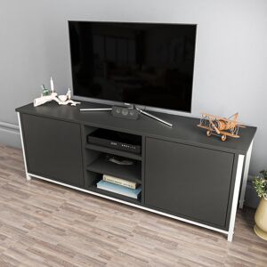Blue Elephant Rozaje TV Stand for TVs up to 60" White/Anthracite 60" Blue Elephant Rozaje TV Stand for TVs up to 60" White/Anthracite 60"