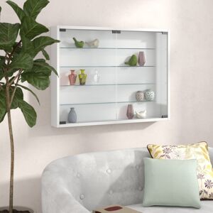 17 Stories Farnsworth Wall Mounted Curio Cabinet White 60cm H X 80cm W X 10cm D 17 Stories Farnsworth Wall Mounted Curio Cabinet White 60cm H X 80cm W X 10cm D