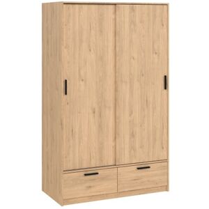 Ebern Designs Lashuna 2 Door Sliding Wardrobe Oak 200.4cm H X 121.2cm W X 60.2cm D Ebern Designs Lashuna 2 Door Sliding Wardrobe Oak 200.4cm H X 121.2cm W X 60.2cm D