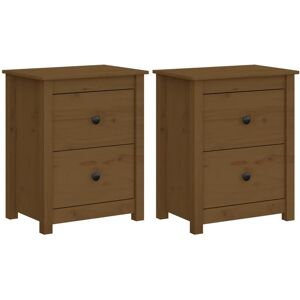 Marlow Home Co. Guthbiorn 2 Drawer Bedside Table Brown 61.5cm H X 50cm W X 35cm D Marlow Home Co. Guthbiorn 2 Drawer Bedside Table Brown 61.5cm H X 50cm W X 35cm D
