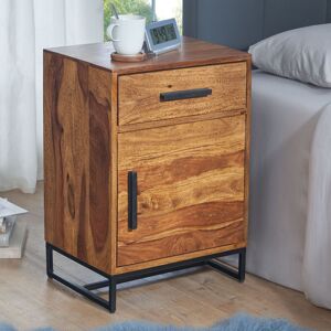 Rio Adhvika 1 Drawer Bedside Table Black;Brown 65cm H X 45cm W X 35cm D Rio Adhvika 1 Drawer Bedside Table Black;Brown 65cm H X 45cm W X 35cm D
