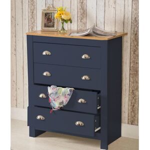 Marlow Home Co. Amarelis 4 - Drawer Chest of Drawers Blue 95cm H X 79cm W X 39.5cm D Marlow Home Co. Amarelis 4 - Drawer Chest of Drawers Blue 95cm H X 79cm W X 39.5cm D