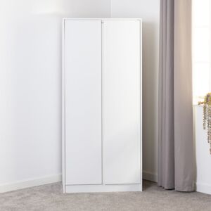17 Stories Braunstein 2 Door Wardrobe White 180cm H X 80cm W X 50.5cm D 17 Stories Braunstein 2 Door Wardrobe White 180cm H X 80cm W X 50.5cm D