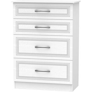 17 Stories Fully Assembled Hawthorn 4 Drawer Chest Signature White 107.5cm H X 76.5cm W X 41.5cm D 17 Stories Fully Assembled Hawthorn 4 Drawer Chest Signature White 107.5cm H X 76.5cm W X 41.5cm D