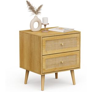 17 Stories Akeema 2 Drawer Bedside Table Brown 56cm H X 48cm W X 40cm D 17 Stories Akeema 2 Drawer Bedside Table Brown 56cm H X 48cm W X 40cm D