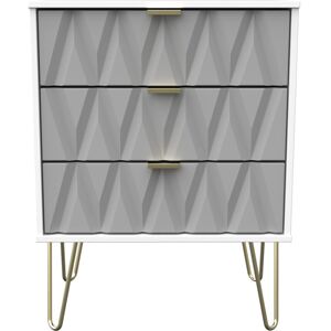 Fairmont Park Fully Assembled Peoa 3 Drawer 57.5Cm W Chest of Drawers Grey/White 74cm H X 57.5cm W X 39.5cm D Fairmont Park Fully Assembled Peoa 3 Drawer 57.5Cm W Chest of Drawers Grey/White 74cm H X 57.5cm W X 39.5cm D