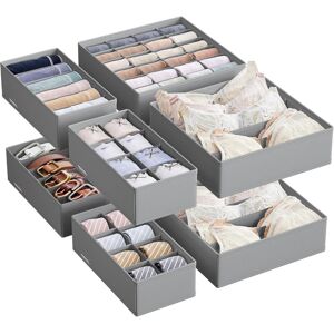 Ebern Designs Set Of 8 Underwear Drawer Organisers, Drawer Dividers, Foldable, For Bras Undies Socks Ties, Fabric Storage Boxes For Closet Wardrobe Shelves Dove Grey 10cm H X 10cm W X 32cm D Ebern Designs Set Of 8 Underwear Drawer Organisers, Drawer Dividers, Foldable, For Bras Undies Socks Ties, Fabric Storage Boxes For Closet Wardrobe Shelves Dove Grey 10cm H X 10cm W X 32cm D