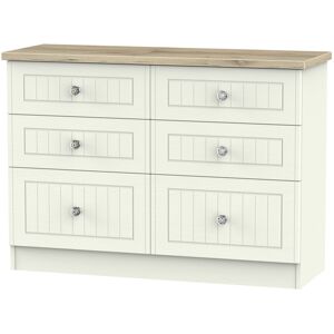 17 Stories Fully Assembled Zenfield 6 Drawer Chest Cream Ash/Bordeaux Oak 78.8cm H X 112cm W X 41.5cm D 17 Stories Fully Assembled Zenfield 6 Drawer Chest Cream Ash/Bordeaux Oak 78.8cm H X 112cm W X 41.5cm D