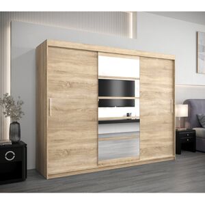 Brayden Studio Attif 3 Door Manufactured Wood Wardrobe Sonoma Oak 200cm H X 250cm W X 62cm D Brayden Studio Attif 3 Door Manufactured Wood Wardrobe Sonoma Oak 200cm H X 250cm W X 62cm D