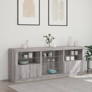 Metro Basibul 181.5 Cm Wide Sideboard Grey Sonoma 67cm H X 181.5cm W X 37cm D Metro Basibul 181.5 Cm Wide Sideboard Grey Sonoma 67cm H X 181.5cm W X 37cm D