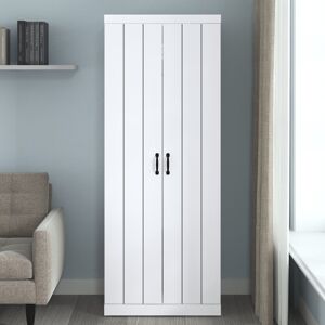 17 Stories Allington Leighla 2 Door Wardrobe White 180.5cm H X 69.8cm W X 52.7cm D 17 Stories Allington Leighla 2 Door Wardrobe White 180.5cm H X 69.8cm W X 52.7cm D