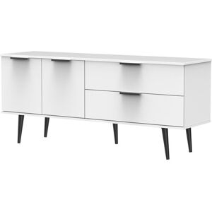 Corrigan Studio Fully Assembled Menifee 147 Cm Wide 2 Drawer Sideboard White 76cm H X 147cm W X 40cm D Corrigan Studio Fully Assembled Menifee 147 Cm Wide 2 Drawer Sideboard White 76cm H X 147cm W X 40cm D