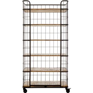 Rio Abigail 189cm 6 Shelf Shelving Unit Black/Brown 189cm H X 50cm W X 95cm D Rio Abigail 189cm 6 Shelf Shelving Unit Black/Brown 189cm H X 50cm W X 95cm D