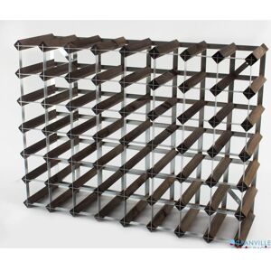 Wrought Studio Liddle 56 Bottle Wine Rack Dark Oak Stained Pine / Galvanised Steel 62cm H X 81cm W X 23cm D Wrought Studio Liddle 56 Bottle Wine Rack Dark Oak Stained Pine / Galvanised Steel 62cm H X 81cm W X 23cm D