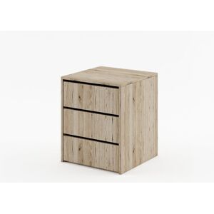Wade Logan Avo 3 Drawer Bedside Table Oak San Remo 60cm H X 50cm W X 47cm D Wade Logan Avo 3 Drawer Bedside Table Oak San Remo 60cm H X 50cm W X 47cm D
