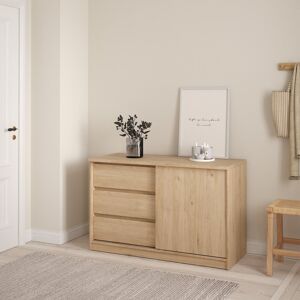 17 Stories Raffo Storage Unit With 1 Sliding Door And 3 Drawers In Jackson Hickory Oak Jackson Hickory Oak 75.6cm H X 118.9cm W X 50cm D 17 Stories Raffo Storage Unit With 1 Sliding Door And 3 Drawers In Jackson Hickory Oak Jackson Hickory Oak 75.6cm H X 118.9cm W X 50cm D