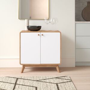 Wade Logan Allensby Sideboard Oak/White 74.5cm H X 75cm W X 39cm D Wade Logan Allensby Sideboard Oak/White 74.5cm H X 75cm W X 39cm D